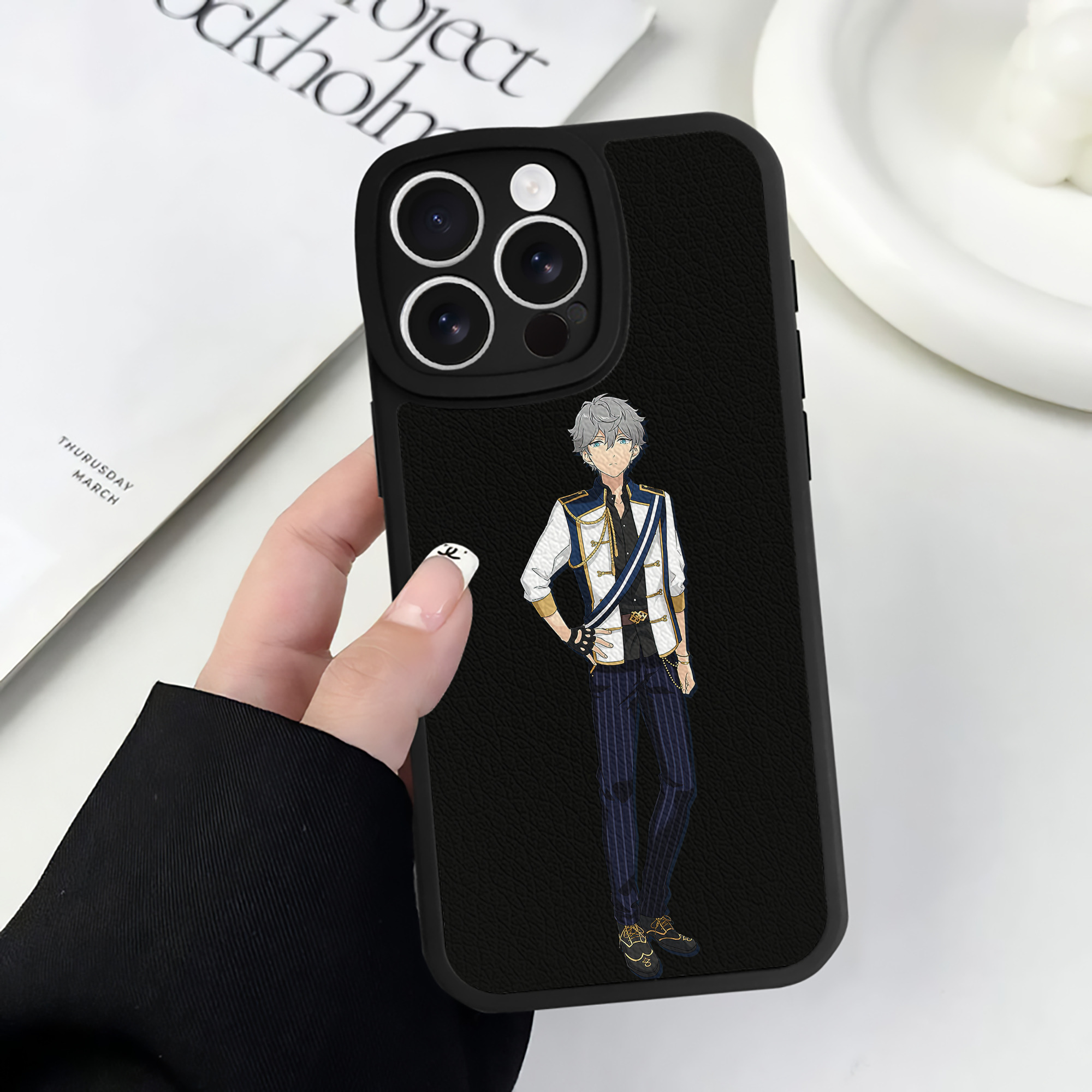 （画像用） あんさんぶるスターズ! Ensemble Stars 【iPhone 16シリーズ対応】シリコンスマホケース（レザー調） 材質：シリコン